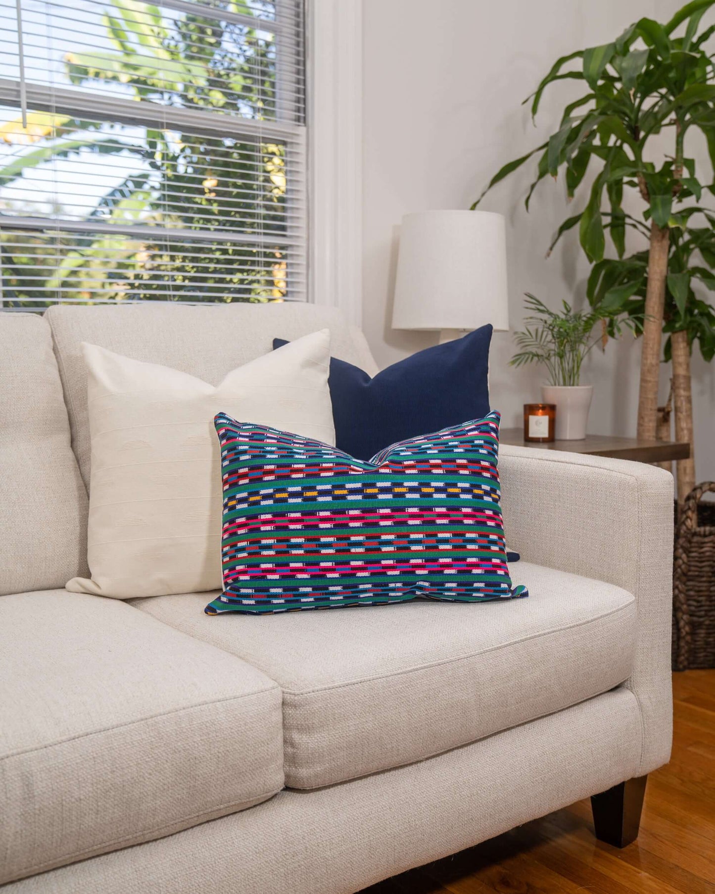 Handmade Guatemalan Gloria Rebozo Heavyweight Huipil Pillow – 14x20