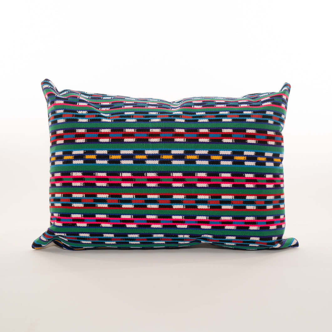 mayan pillow made from guatemalan textiles