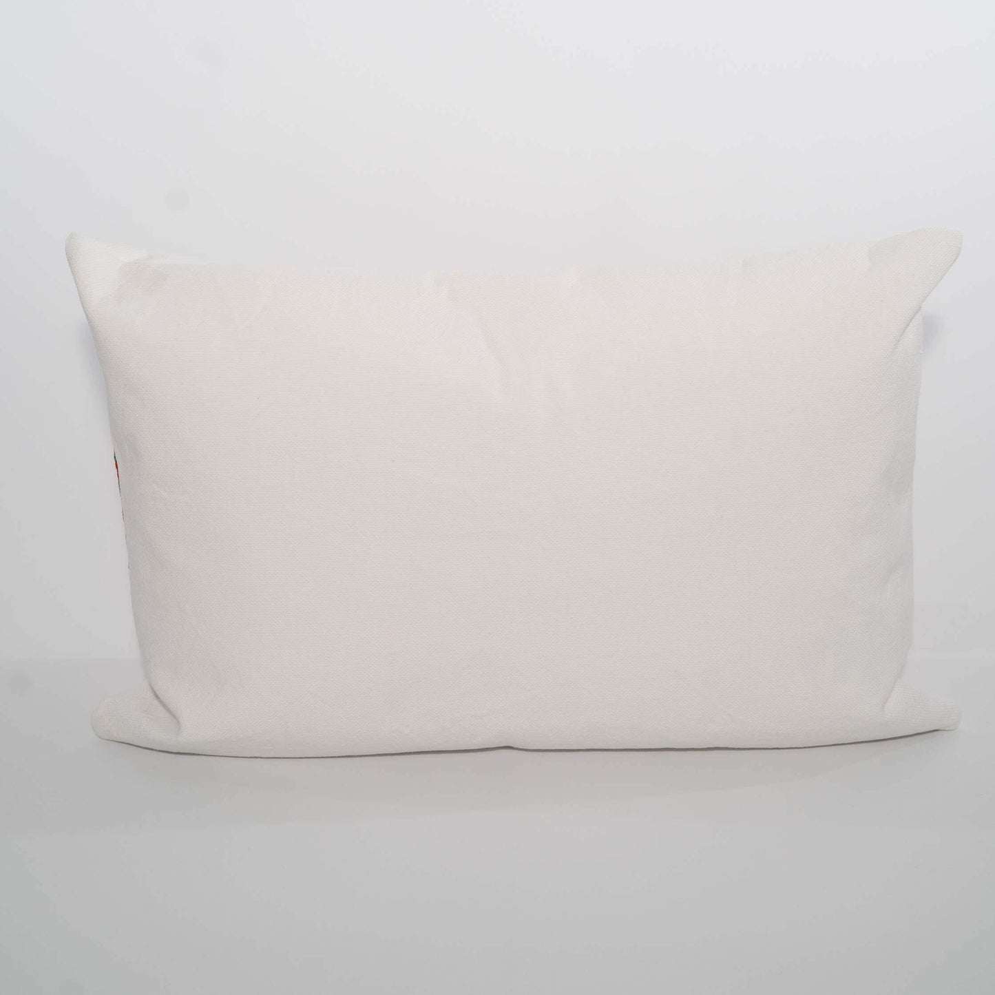 Handmade Vintage San Juan Cotzal Geometric Bird Huipil Lumbar Pillow – 14x22