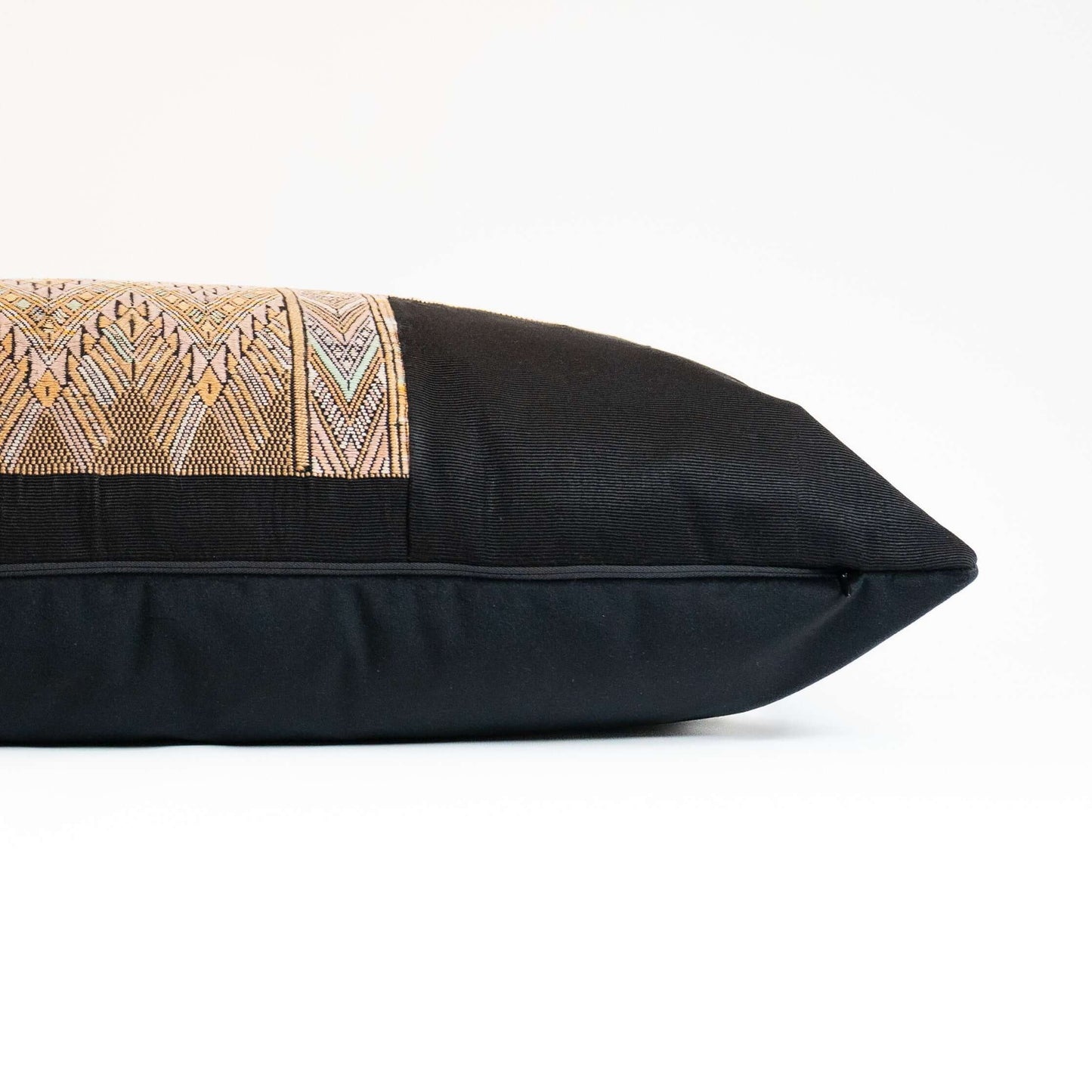 Handmade Guatemalan Huipil Embroidered Floral Bird Lumbar Pillow – 15x24