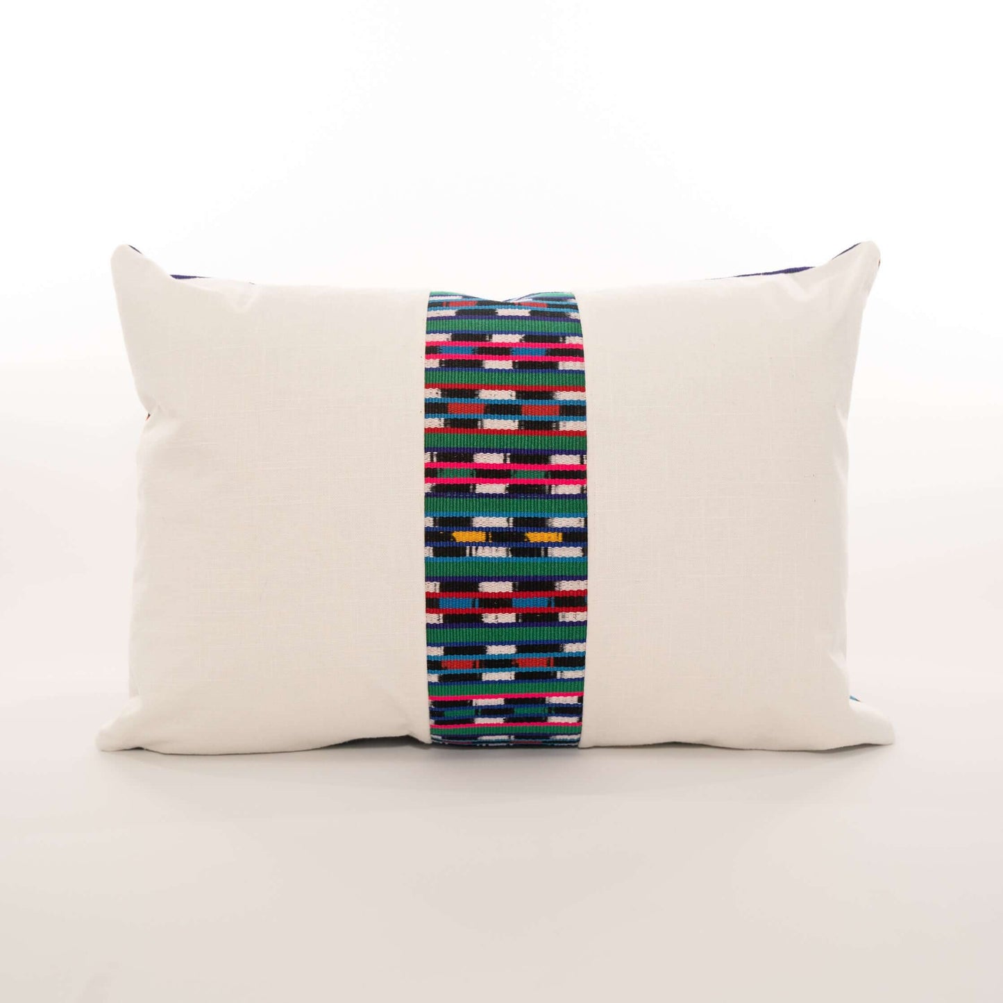 Handmade Guatemalan Gloria rebozo heavyweight huipil pillow 14x20