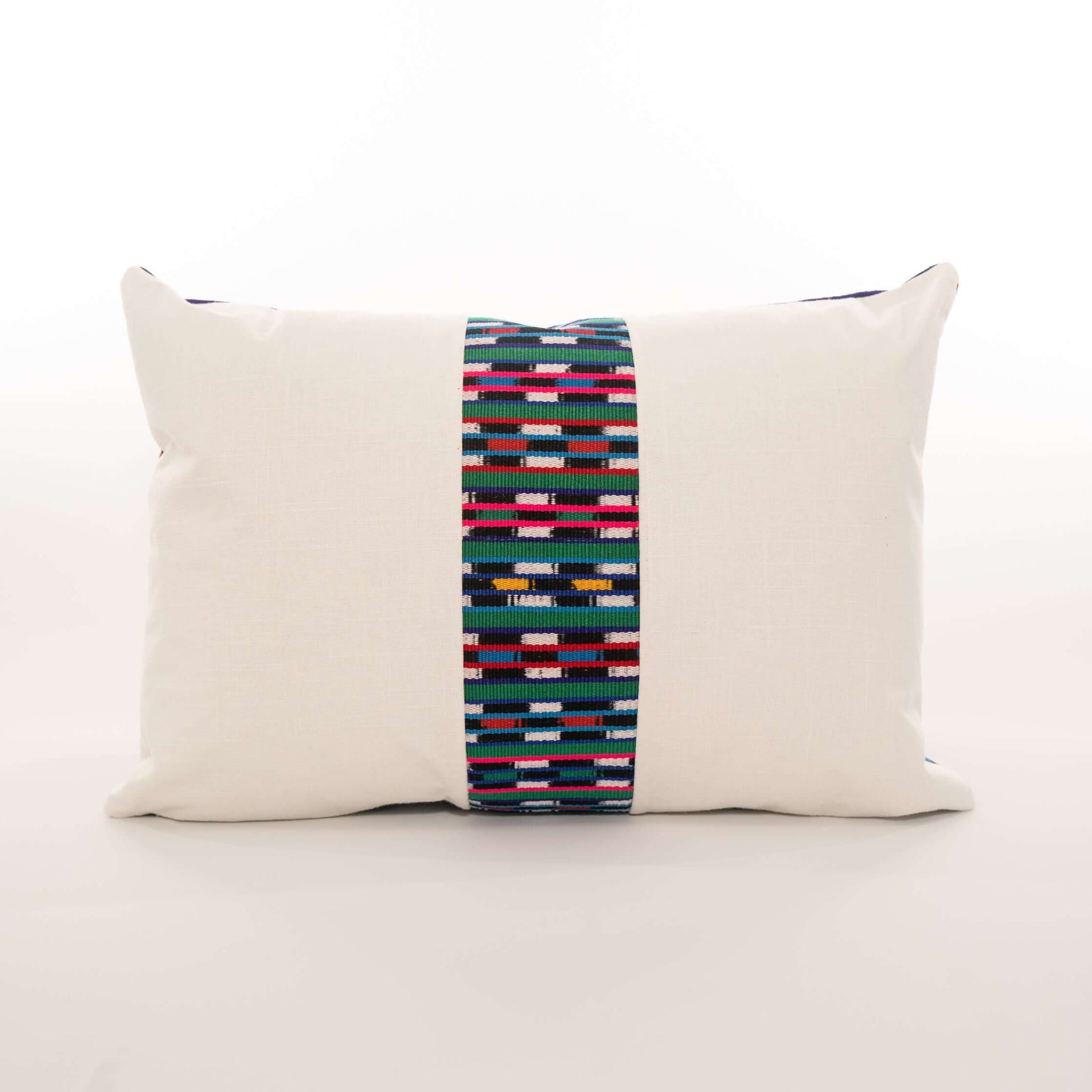 Handmade Guatemalan Gloria rebozo heavyweight huipil pillow 14x20