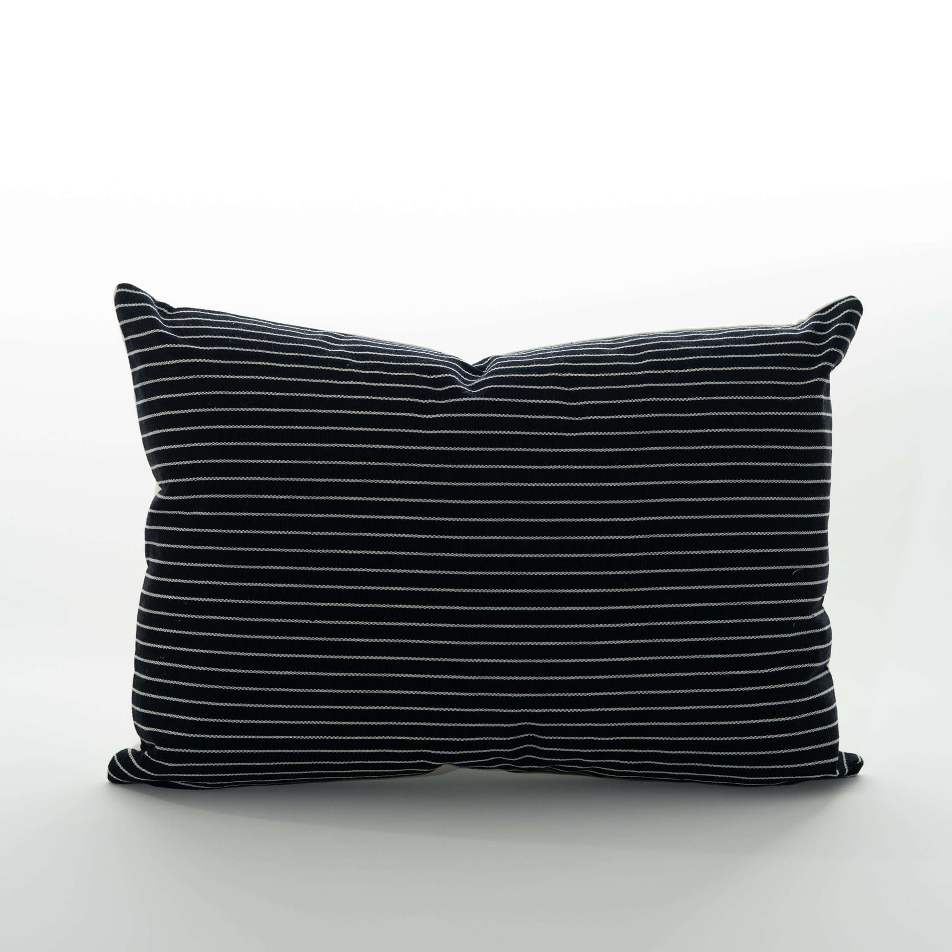 Handmade Guatemalan Adora dark indigo foot loom pillow 14x20