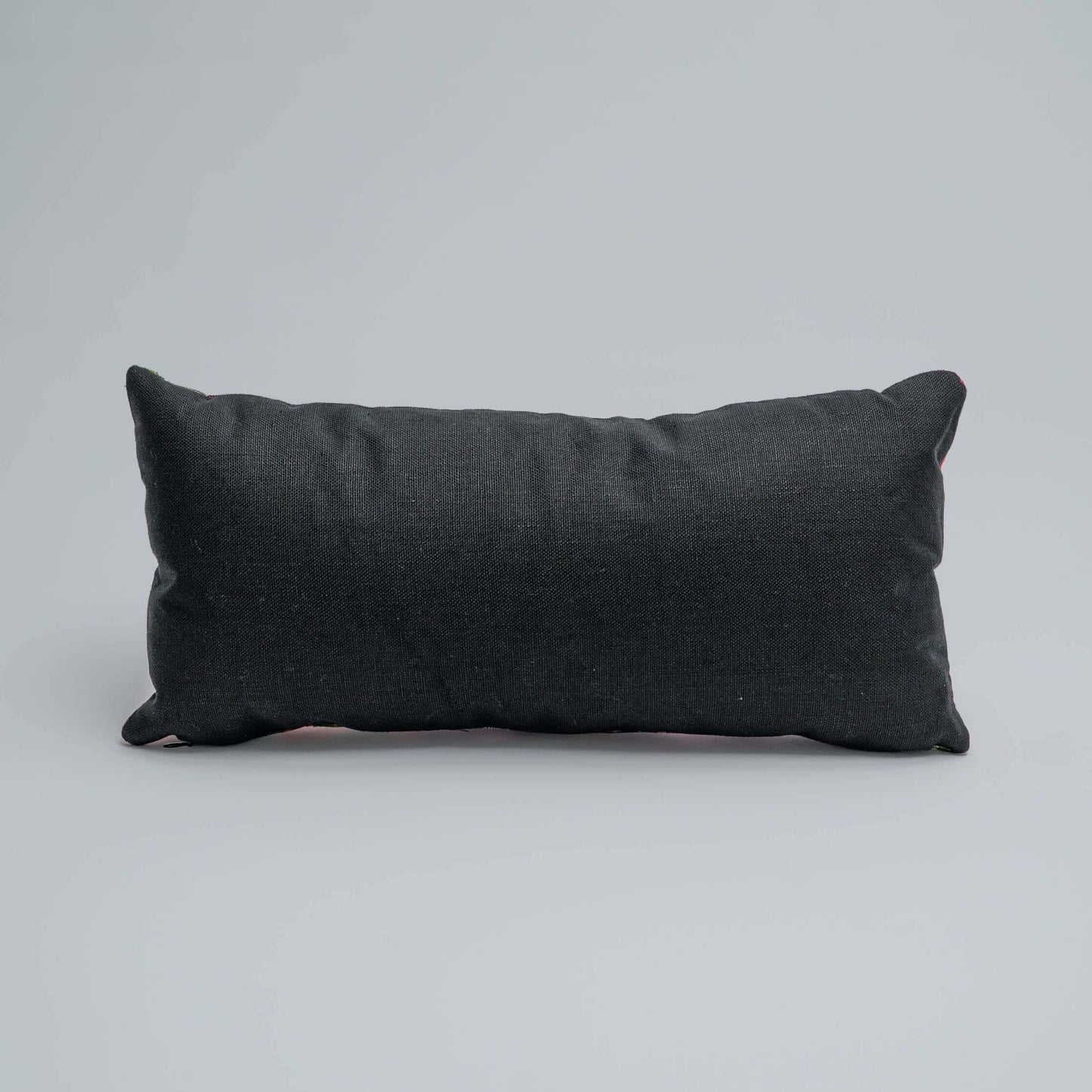 Handmade Chichicastenango Bold Floral Huipil Lumbar Pillow – 10x21.5